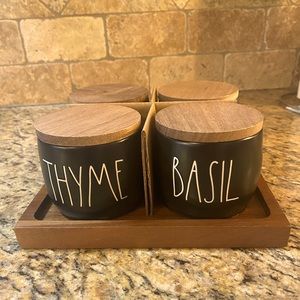Rae Dunn Spice Containers